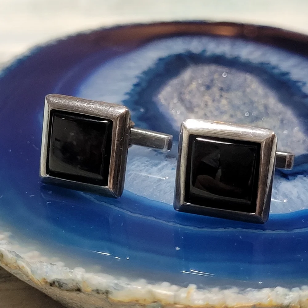925 Square Cufflinks.